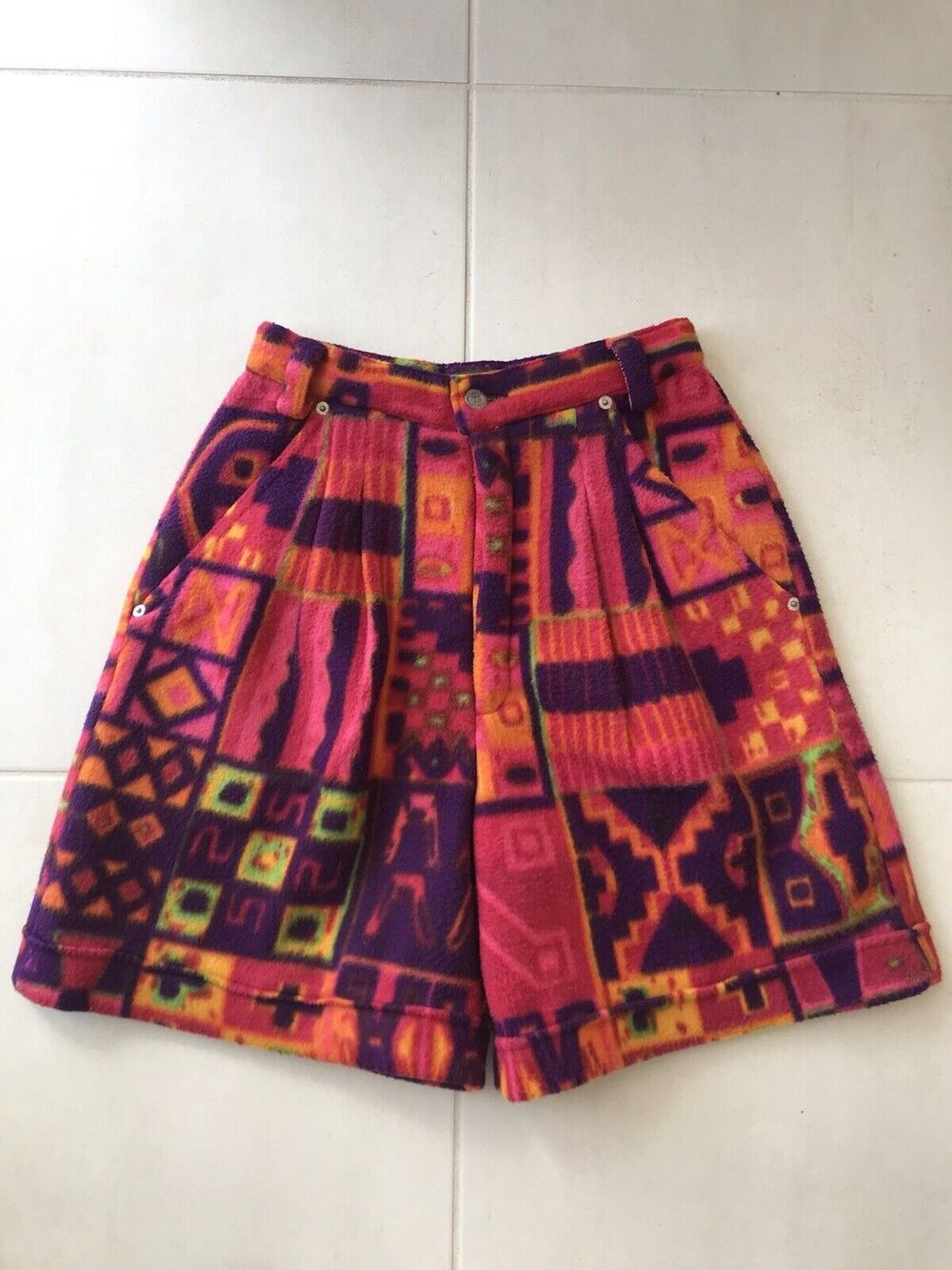 Unbranded Pleated High Waist Bermuda Shorts